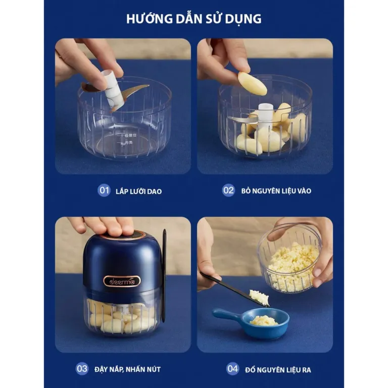 Máy Xay Nghiền Tỏi Mini Đa Năng Deerma JS100 | AKIA