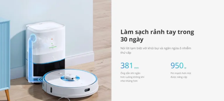 Robot hút bụi lau nhà Viomi Alpha S9 UV – Black | AKIA
