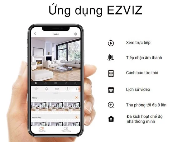 Camera Ezviz C6N 4Mp Quay Quét Wifi 4 Camera Ezviz C6N 4Mp Quay Quét Wifi