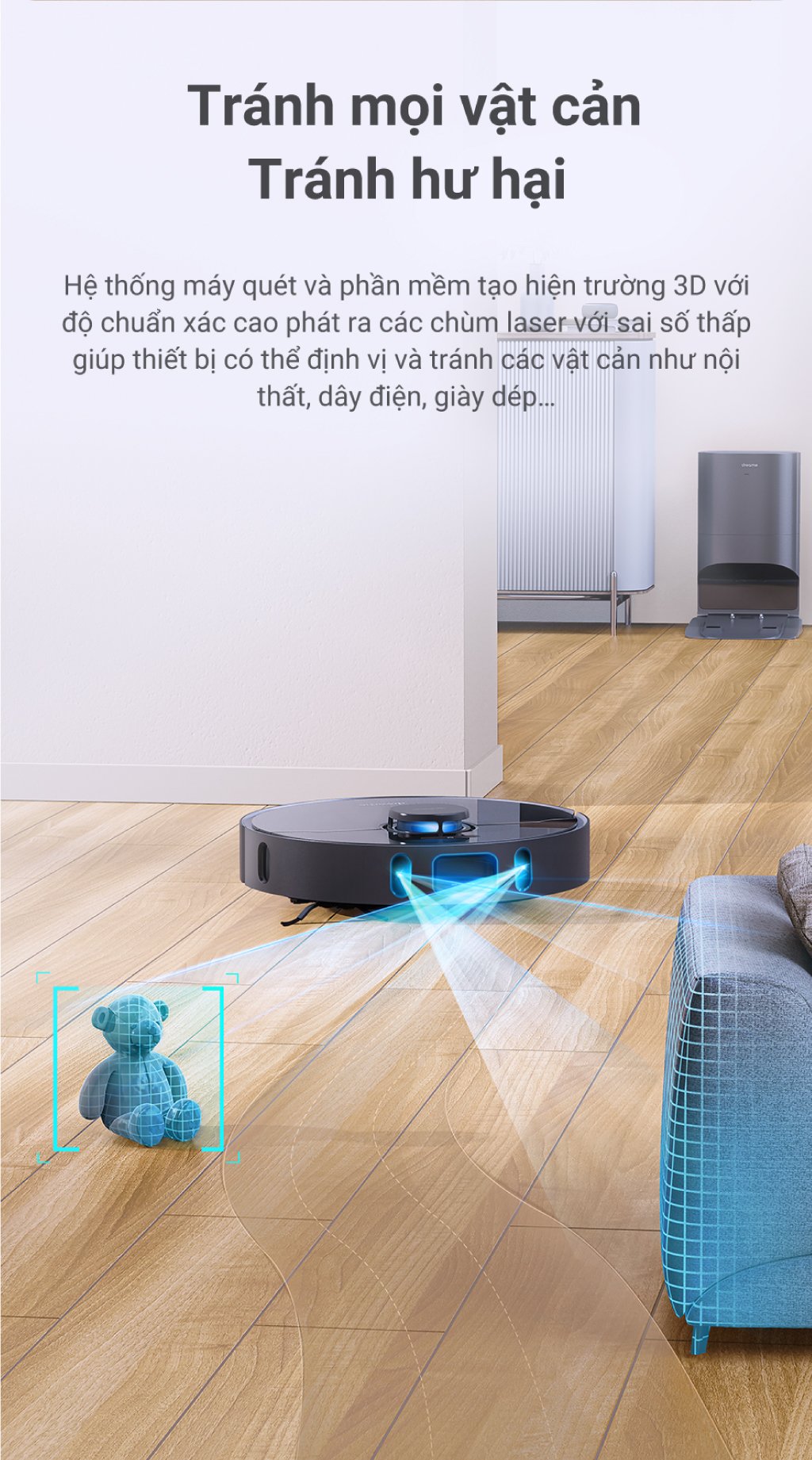 Robot Hút Bụi Lau Nhà Dreame Z10 Pro - Dock Sạc Kiêm Hộc Chứa Rác 3 Robot Hút Bụi Lau Nhà Dreame Z10 Pro - Dock Sạc Kiêm Hộc Chứa Rác