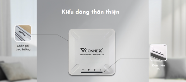 Bộ Điều Khiển Trung Tâm Vconnex Gateway 4 Bộ Điều Khiển Trung Tâm Vconnex Gateway Với Tone Màu Trắng Thanh Lịch