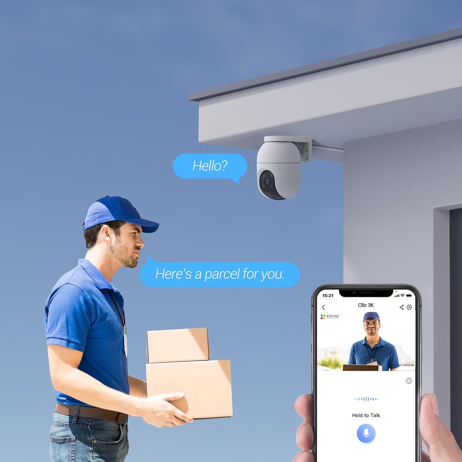 Camera Ngoài Trời Ezviz C8C 4Mp Có Màu Ban Đêm 6 Camera Ezviz Wifi Thông Minh C8C Có Màu Ban Đêm - Akia Smart Home