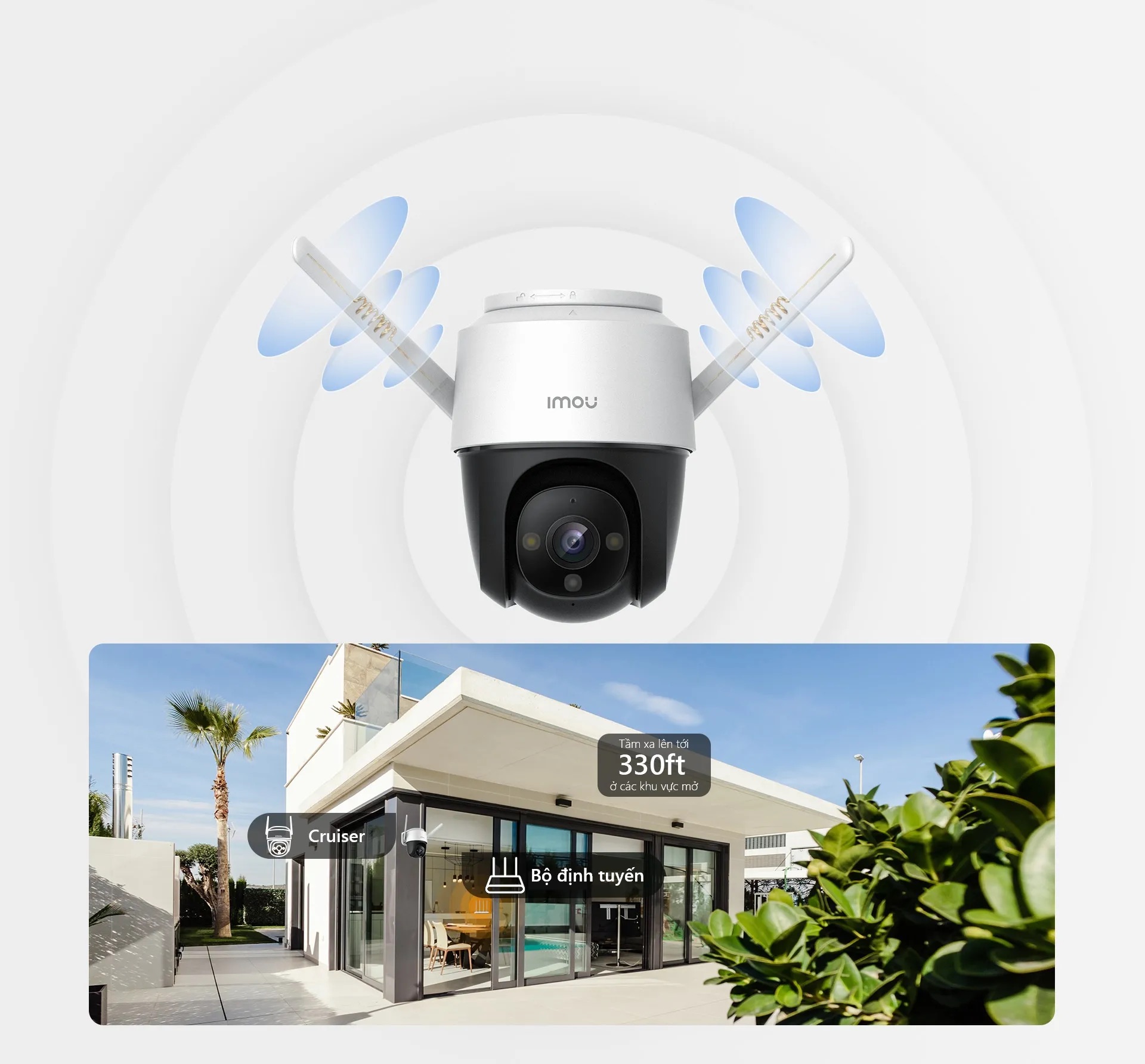 Camera Ngoài Trời Imou Cruiser Xoay 360 Đàm Thoại Hai Chiều Loa Báo Động Lớn - Akia Smart Home Camera Ngoài Trời Imou Cruiser Xoay 360 Đàm Thoại Hai Chiều Loa Báo Động Lớn - Akia Smart Home