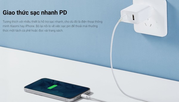 Củ Sạc Nhanh Mi 33W Wall Charger 1A1C Ad332Eu Quốc Tế Chân Tròn 6 Củ Sạc Nhanh Mi 33W Wall Charger 1A1C Ad332Eu