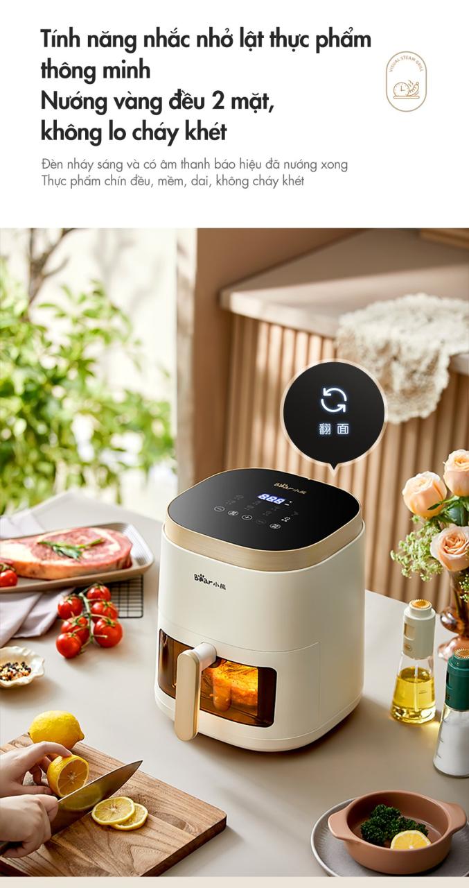 Nồi Chiên Không Dầu Bear Qzg-F15E3 Nồi Chiên Không Dầu Bear Qzg-F15E3