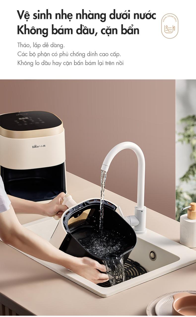 Nồi Chiên Không Dầu Bear Qzg-F15E3 Nồi Chiên Không Dầu Bear Qzg-F15E3