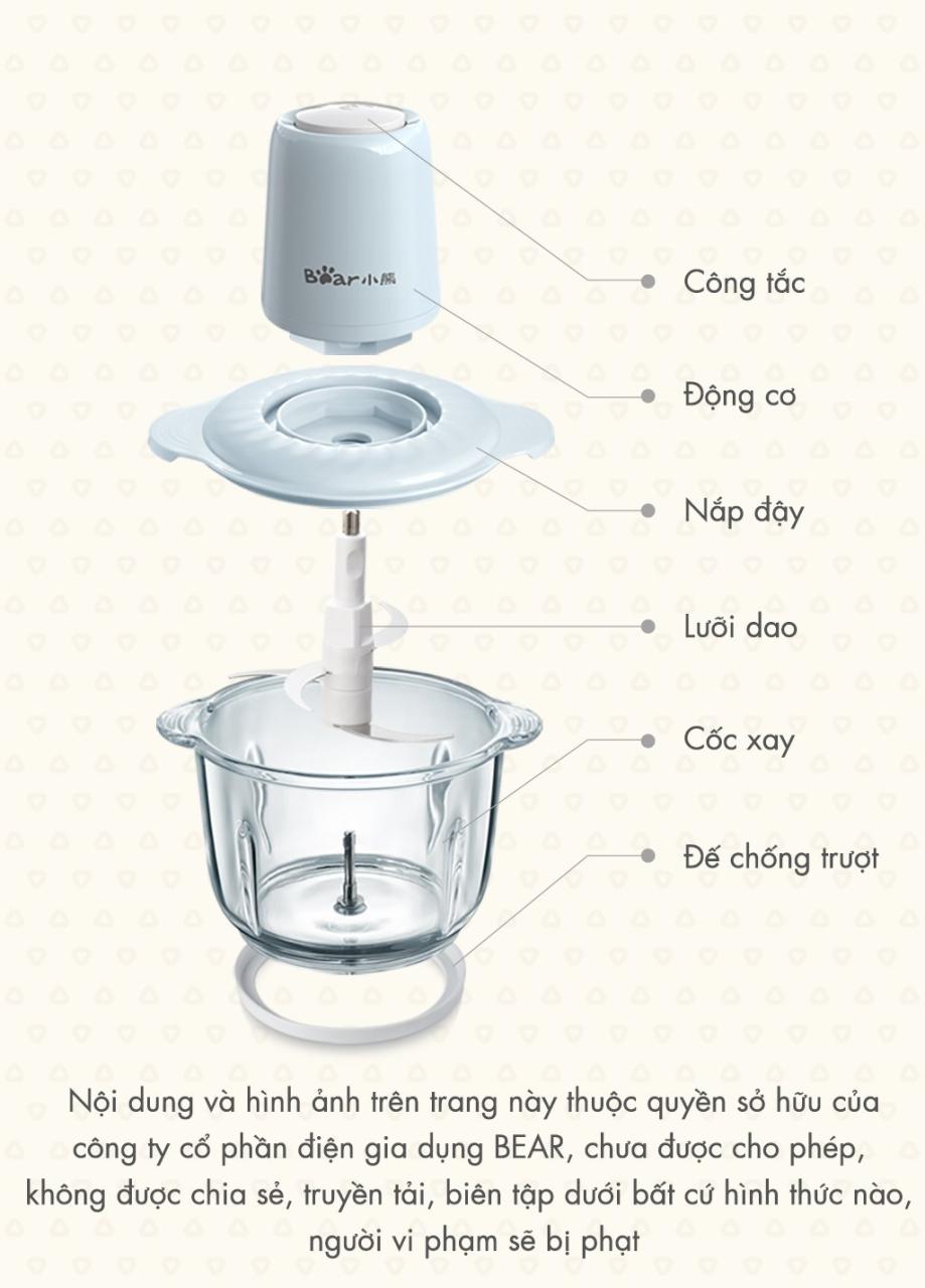 Máy Xay Thực Phẩm Đa Năng Bear Qsj-C03B1 Máy Xay Thực Phẩm Đa Năng Bear Qsj-C03B1