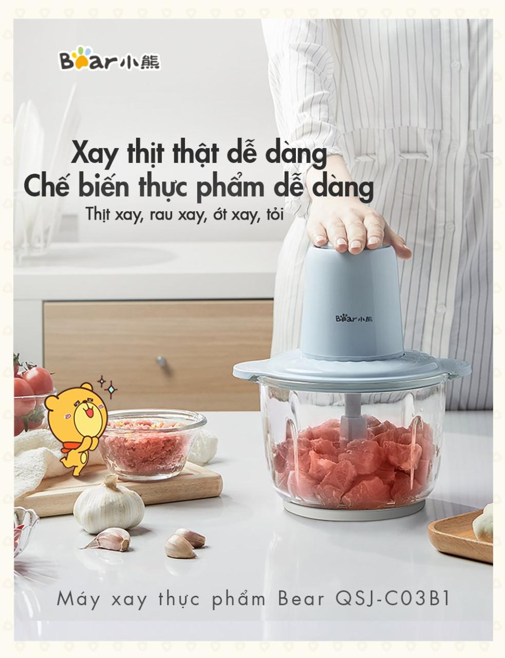 Máy Xay Thực Phẩm Đa Năng Bear Qsj-C03B1 Máy Xay Thực Phẩm Đa Năng Bear Qsj-C03B1