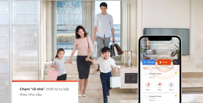 Ứng Dụng Của Công Tắc Thông Minh Vconnex Wifi - Chữ Nhật - Viền Vàng