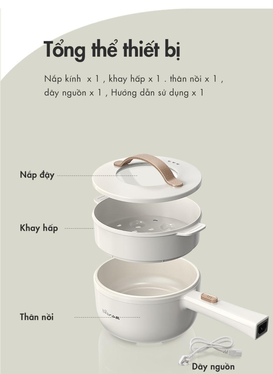 Nồi Điện Đa Năng Bear Drg-E15F2 Nồi Điện Đa Năng Bear Drg-E15F2