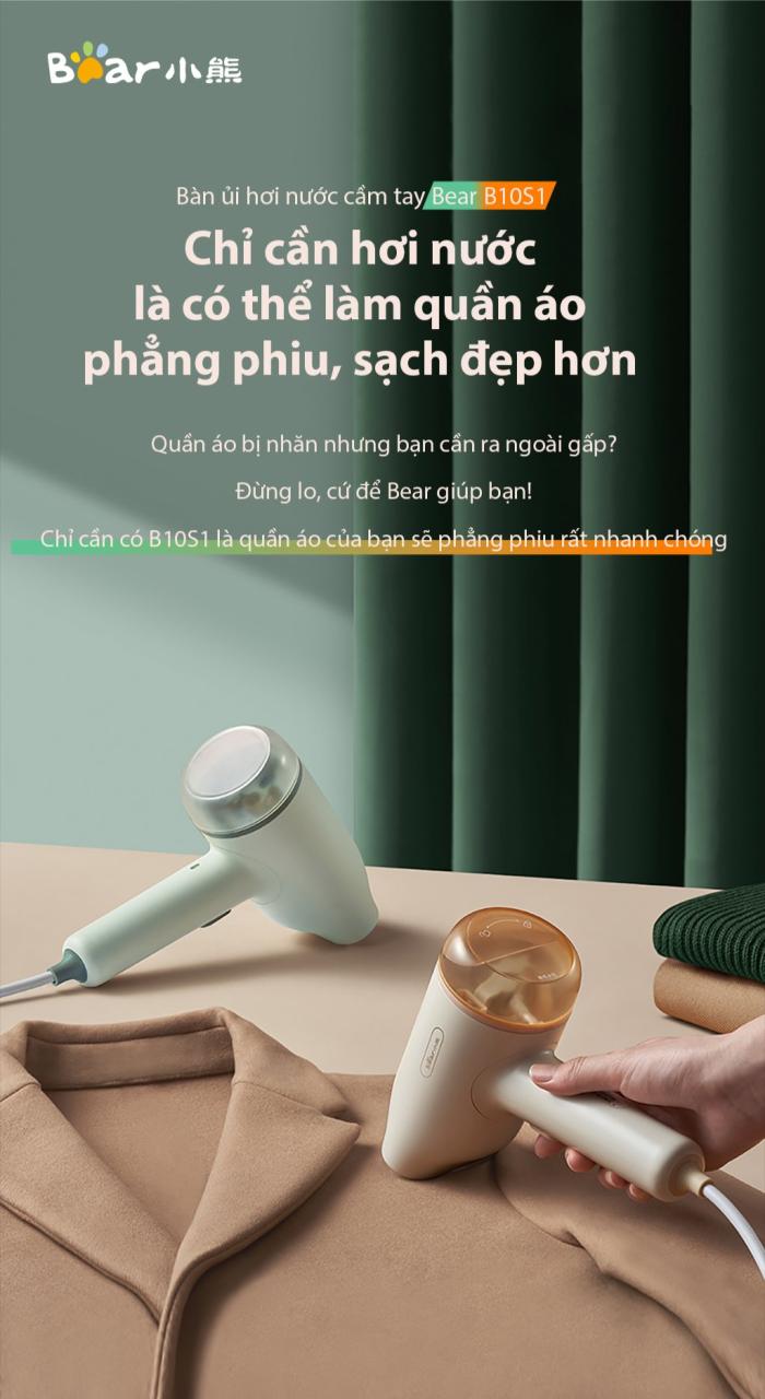Bàn Ủi Hơi Nước Cầm Tay Bear Bàn Ủi Hơi Nước Cầm Tay Bear