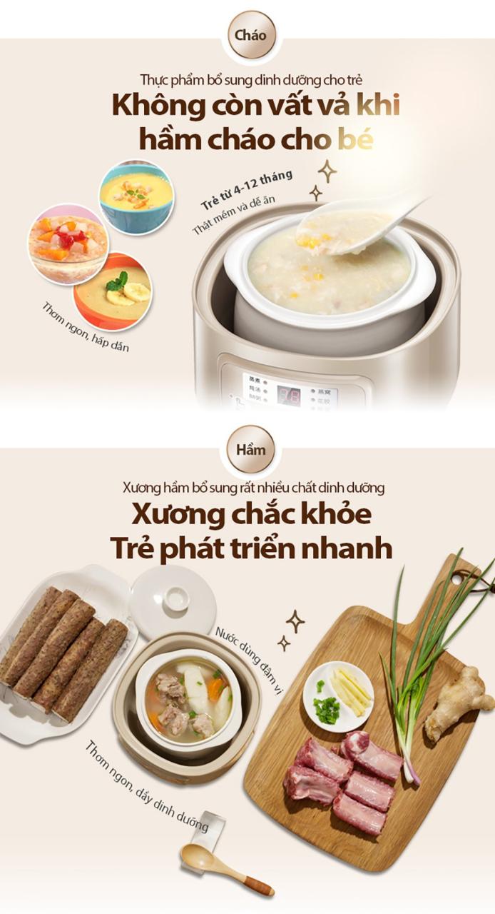 Nồi Nấu Chậm Bear Ddz-A08D1 Nồi Nấu Chậm Bear Ddz-A08D1