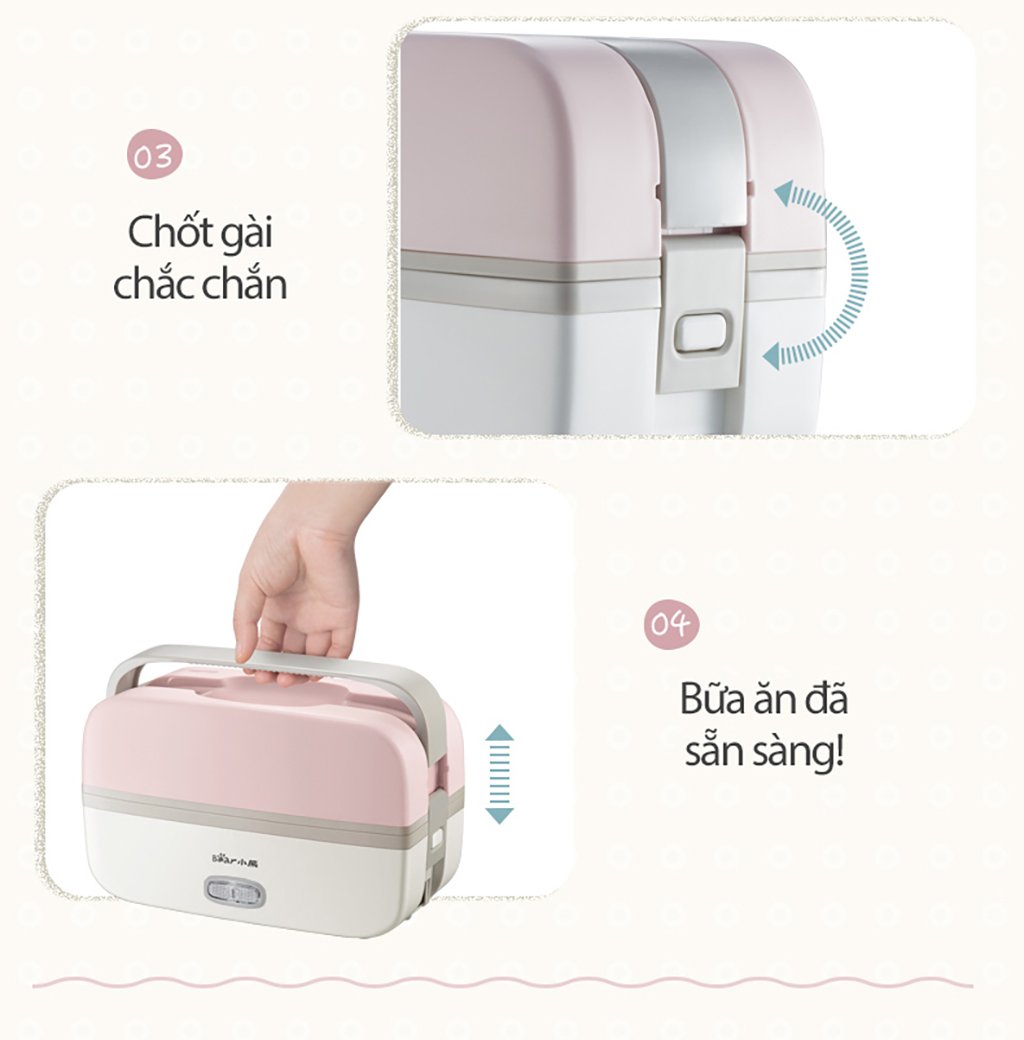 Hộp Cơm Điện Bear Dfh-B10J2 Hộp Cơm Điện Bear Dfh-B10J2