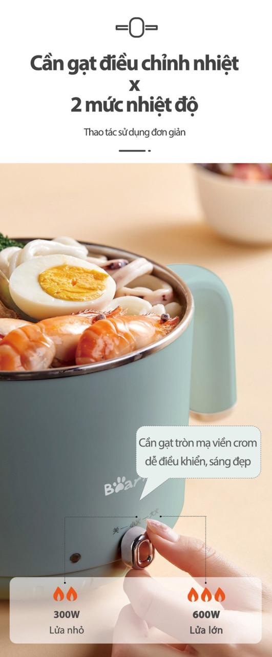 Nồi Nấu Đa Năng (Multi Cooker) Hiệu Bear, Model: Drg-D12M5, Công Suất: 600W, 1 Pha (220V), Tần Số 50Hz Nồi Nấu Đa Năng (Multi Cooker) Hiệu Bear, Model: Drg-D12M5, Công Suất: 600W, 1 Pha (220V), Tần Số 50Hz