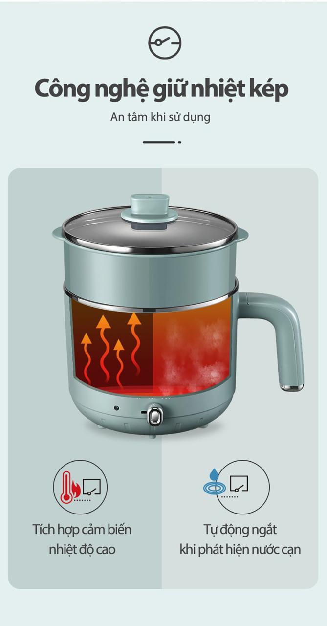 Nồi Nấu Đa Năng (Multi Cooker) Hiệu Bear, Model: Drg-D12M5, Công Suất: 600W, 1 Pha (220V), Tần Số 50Hz Nồi Nấu Đa Năng (Multi Cooker) Hiệu Bear, Model: Drg-D12M5, Công Suất: 600W, 1 Pha (220V), Tần Số 50Hz