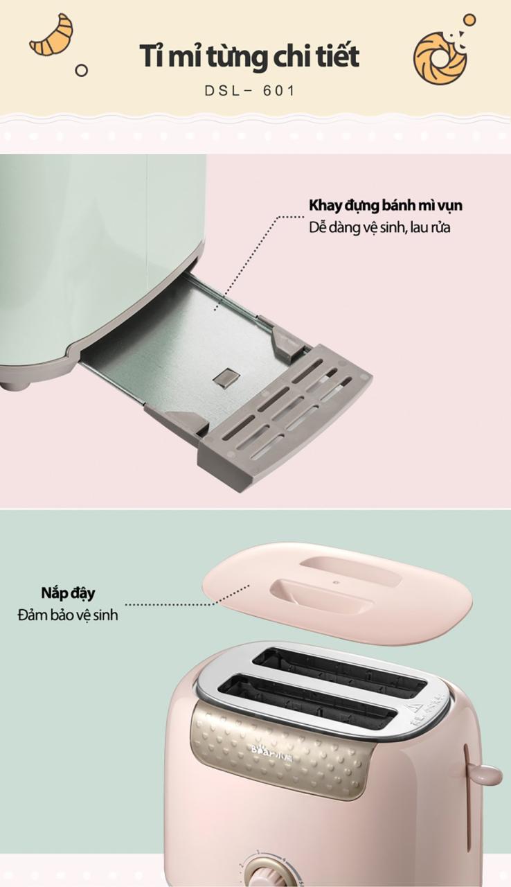 Máy Nướng Bánh Mì Bear Dsl-601 Máy Nướng Bánh Mì Bear Dsl-601