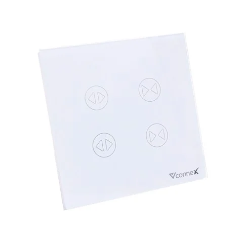 Công tắc rèm đôi wifi Vconnex không viền