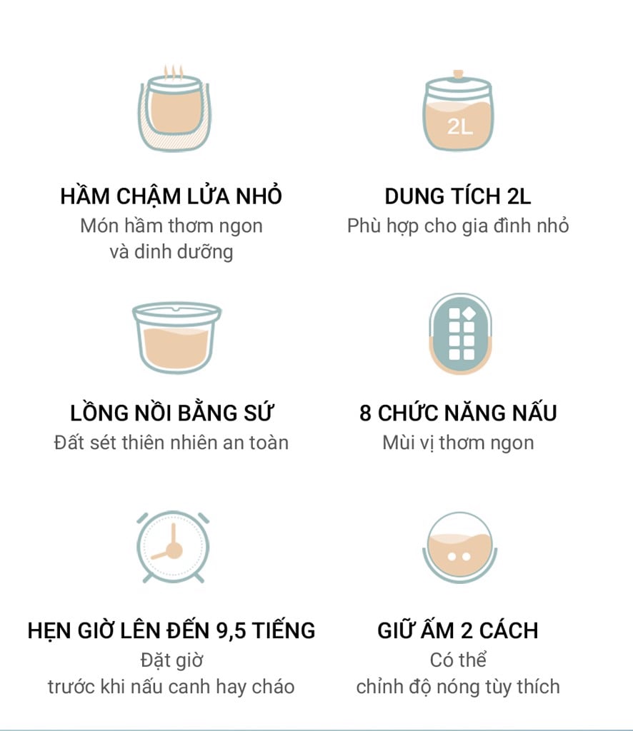 Nồi Nấu Chậm Bear Ddg-D20P1 Nồi Nấu Chậm Bear Ddg-D20P1
