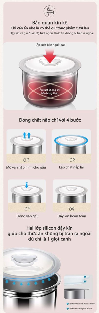 Hộp Cơm Điện Bear Hộp Cơm Điện Bear