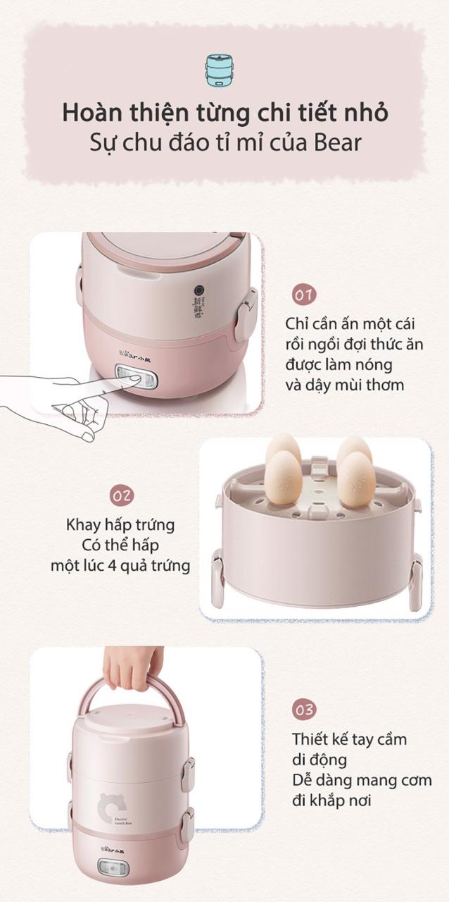 Hộp Cơm Điện Bear Hộp Cơm Điện Bear