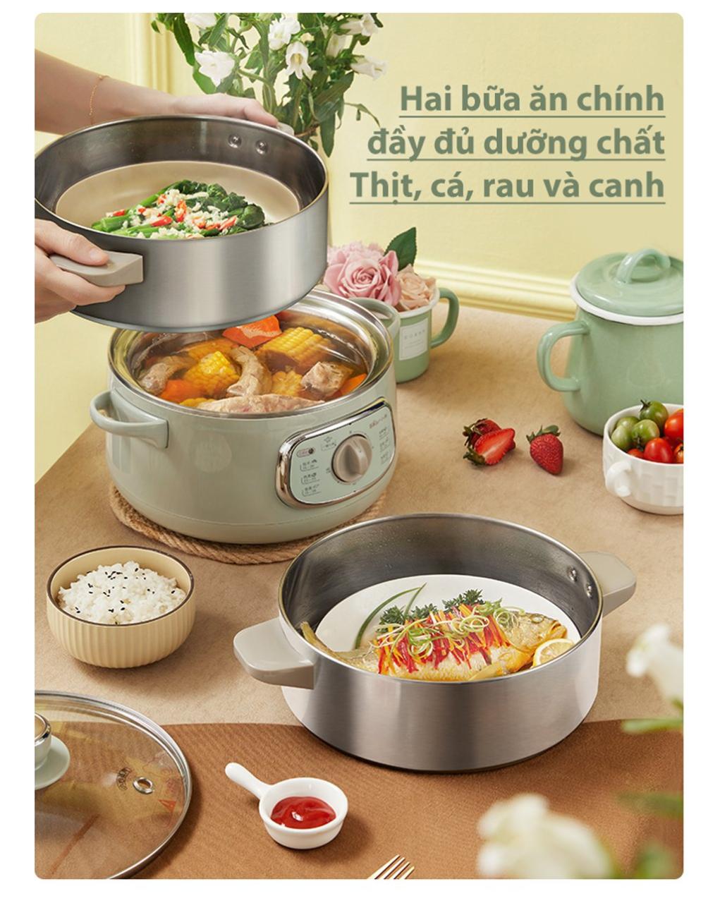 Nồi Hấp Thức Ăn, Model: Dzg-D80G5, Hiệu: Bear Nồi Hấp Thức Ăn, Model: Dzg-D80G5, Hiệu: Bear