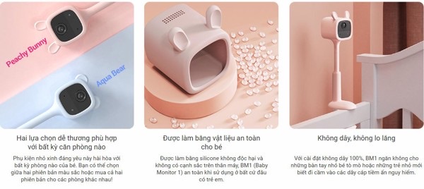 Camera Ezviz Bm1 Chuyên Dụng Giám Sát Bé - Màu Hồng 11 Camera Ezviz Bm1 Chuyên Dụng Giám Sát Bé - Màu Hồng - Akia Smart Home