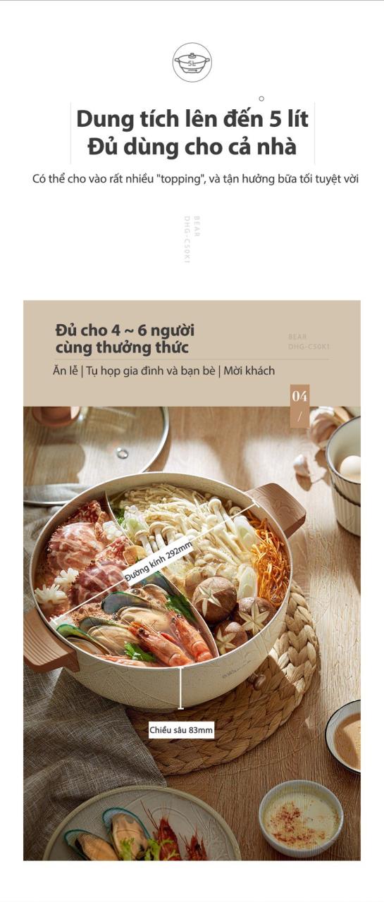 Nồi Lẩu Uyên Ương Bear Nồi Lẩu Uyên Ương Bear