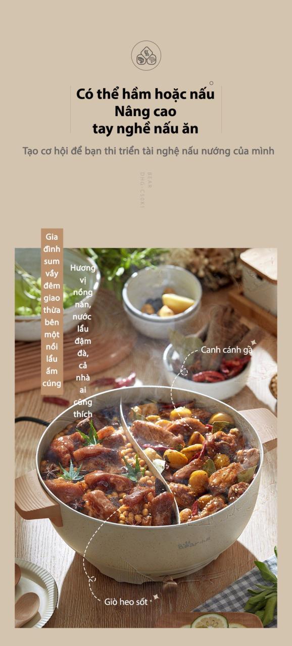 Nồi Lẩu Uyên Ương Bear Nồi Lẩu Uyên Ương Bear