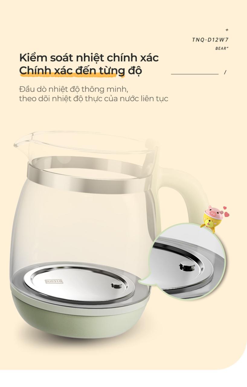 Bình Đun Và Hâm Nước Pha Sữa Bear Tnq-D12W7 Bình Đun Và Hâm Nước Pha Sữa Bear Tnq-D12W7