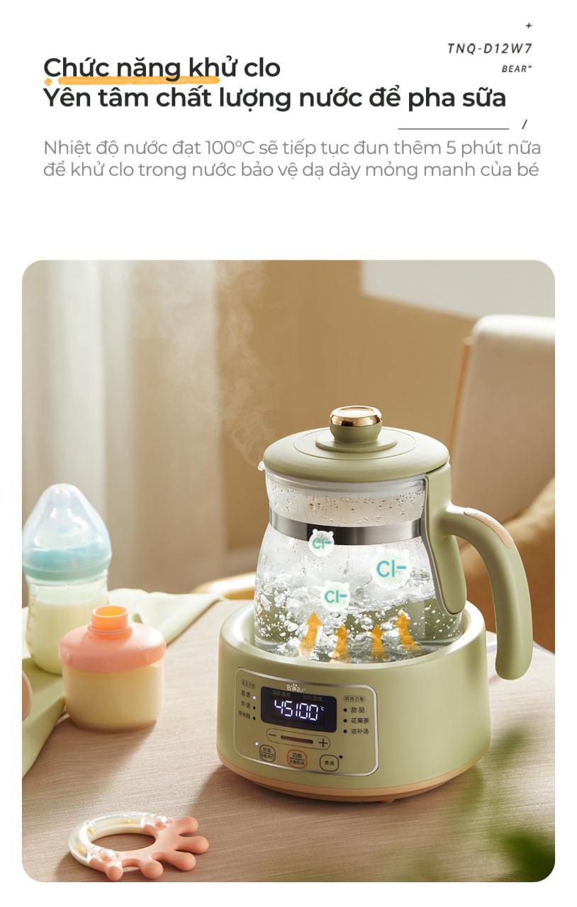 Bình Đun Và Hâm Nước Pha Sữa Bear Tnq-D12W7 Bình Đun Và Hâm Nước Pha Sữa Bear Tnq-D12W7
