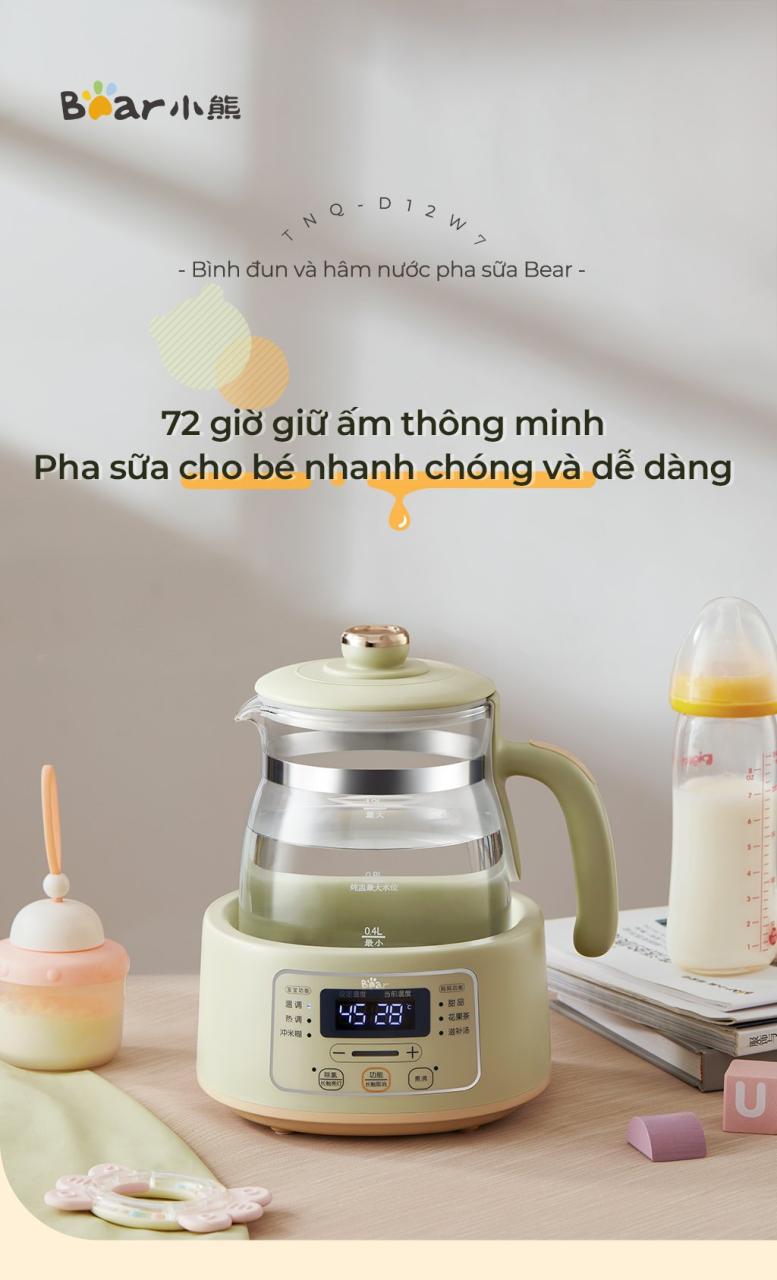 Bình Đun Và Hâm Nước Pha Sữa Bear Tnq-D12W7 Bình Đun Và Hâm Nước Pha Sữa Bear Tnq-D12W7