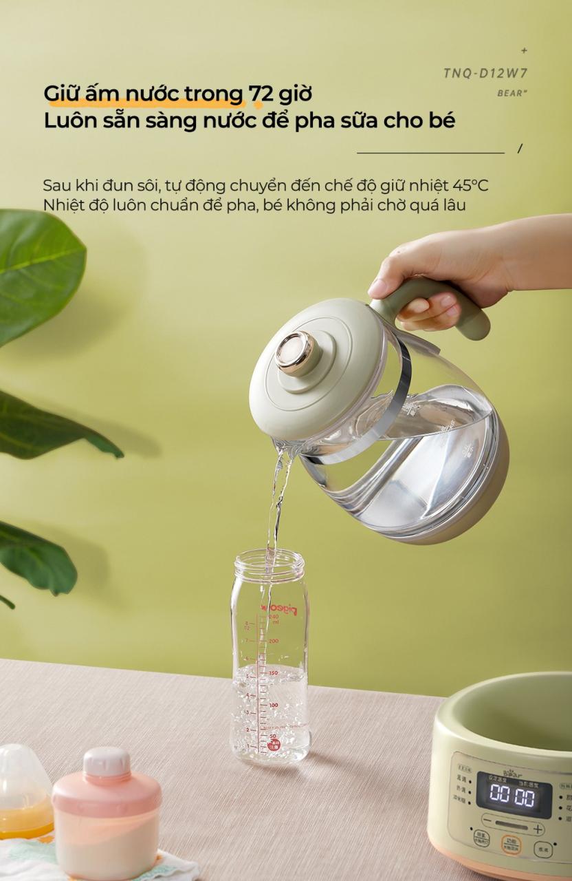 Bình Đun Và Hâm Nước Pha Sữa Bear Tnq-D12W7 Bình Đun Và Hâm Nước Pha Sữa Bear Tnq-D12W7