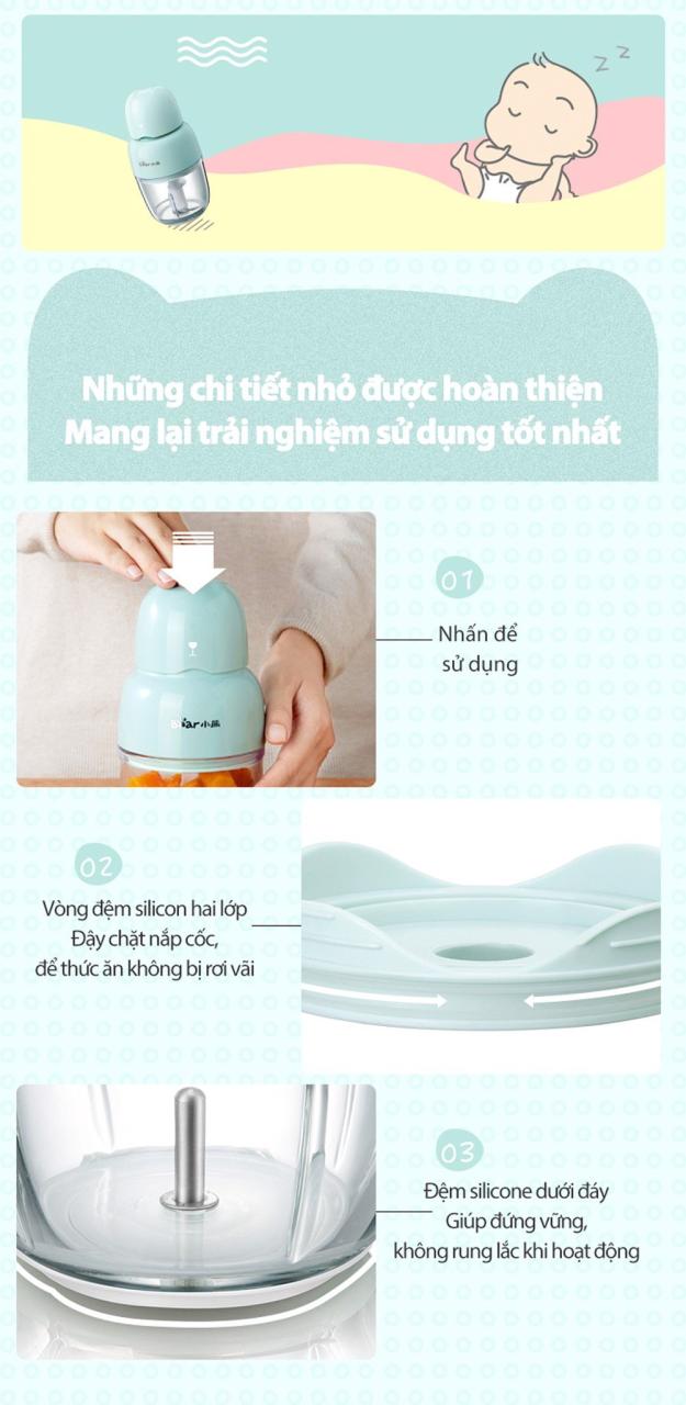 Máy Xay Thực Phẩm Hiệu Bear, Model: Qsj-B01P1, Công Suất: 120W, 1 Pha (220V), Tần Số 50Hz Máy Xay Thực Phẩm Hiệu Bear, Model: Qsj-B01P1, Công Suất: 120W, 1 Pha (220V), Tần Số 50Hz