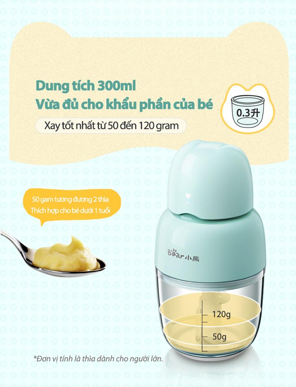 Máy Xay Thực Phẩm Hiệu Bear, Model: Qsj-B01P1, Công Suất: 120W, 1 Pha (220V), Tần Số 50Hz Máy Xay Thực Phẩm Hiệu Bear, Model: Qsj-B01P1, Công Suất: 120W, 1 Pha (220V), Tần Số 50Hz