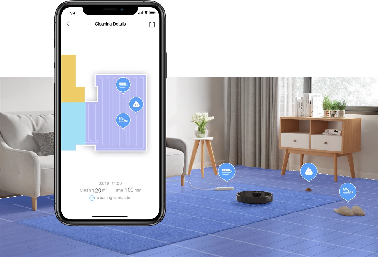Roborock S6 Maxv Robot Hút Bụi Lau Nhà Thông Minh Camera Kép 5 Roborock S6 Maxv Robot Hút Bụi Lau Nhà Thông Minh Camera Kép
