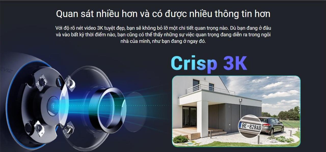 Camera Ngoài Trời Ezviz H3 Bản 5Mp Quay Phim 3K Camera Ngoài Trời Ezviz H3 Bản 5Mp Quay Phim 3K