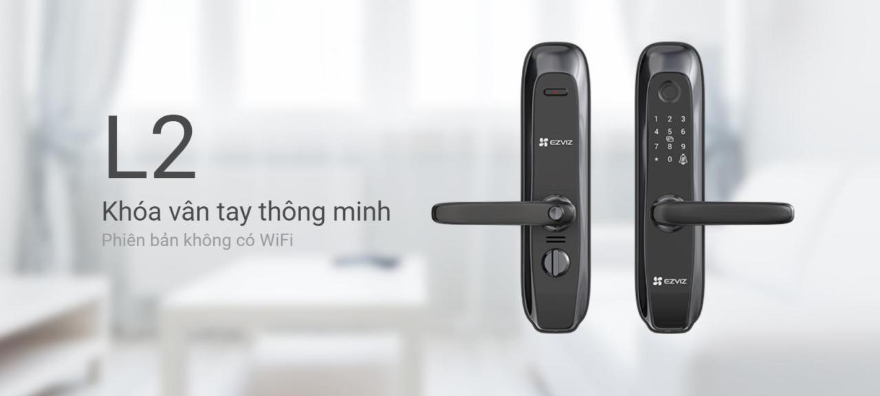 Khóa Cửa Điện Tử Vân Tay Ezviz L2S A0 Black Khóa Cửa Điện Tử Vân Tay Ezviz L2S A0 Black