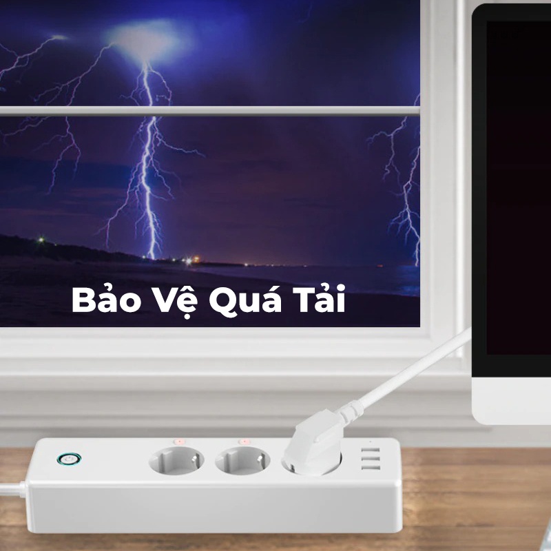 Ổ Cắm Dài Thông Minh Akia Asp250 Ổ Cắm Dài Thông Minh Akia Asp250