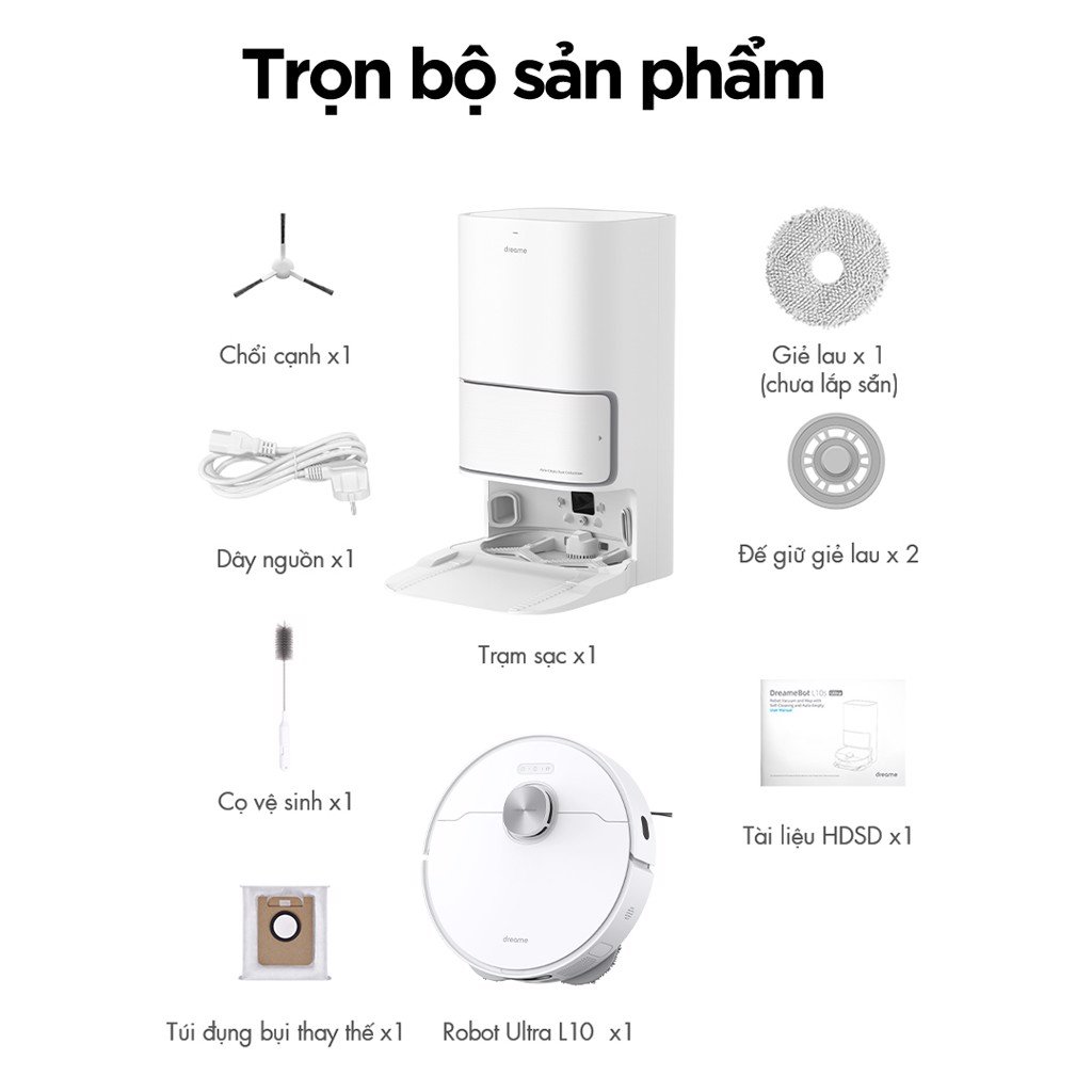 Robot Hút Bụi Lau Nhà Dreame L10 Ultra - Akia Smart Home Robot Hút Bụi Lau Nhà Dreame L10 Ultra - Akia Smart Home