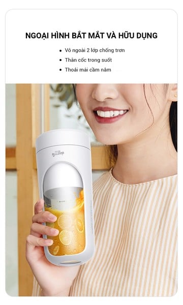 Máy Xay Sinh Tố Cầm Tay Deerma Nu30 Dung Tích 300Ml - Sử Dụng Pin Sạc Cổng Usb Máy Xay Sinh Tố Cầm Tay Deerma Nu30 Dung Tích 300Ml - Sử Dụng Pin Sạc Cổng Usb