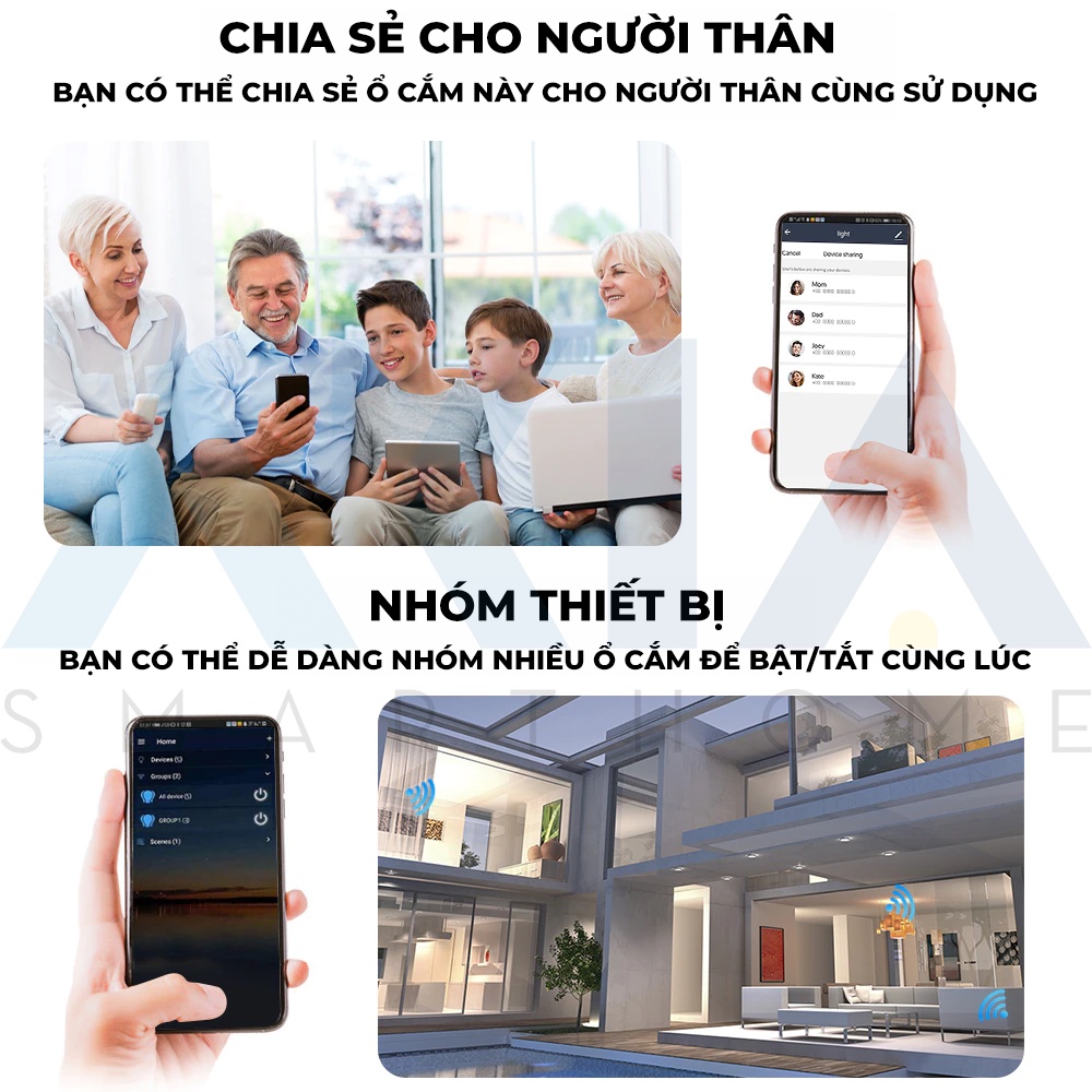 Ổ Cắm Wifi Thông Minh Akia 3500W 16A - Tuya Smart Plug Đo Điện Tiêu Thụ, Kết Nối App Smart Life Ổ Cắm Wifi Thông Minh Akia 3500W 16A - Tuya Smart Plug Đo Điện Tiêu Thụ, Kết Nối App Smart Life