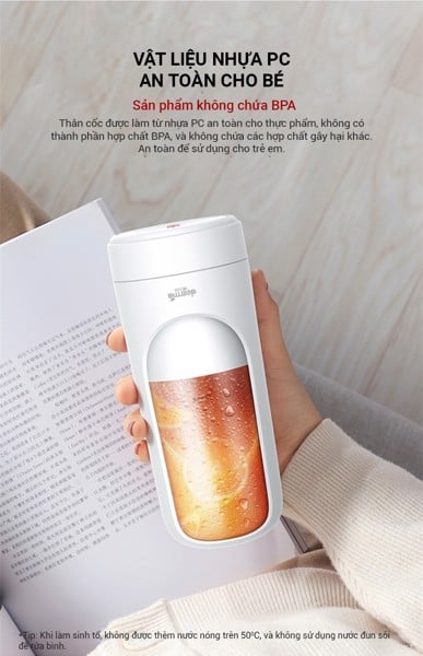 Máy Xay Sinh Tố Cầm Tay Deerma Nu30 Dung Tích 300Ml - Sử Dụng Pin Sạc Cổng Usb Máy Xay Sinh Tố Cầm Tay Deerma Nu30 Dung Tích 300Ml - Sử Dụng Pin Sạc Cổng Usb