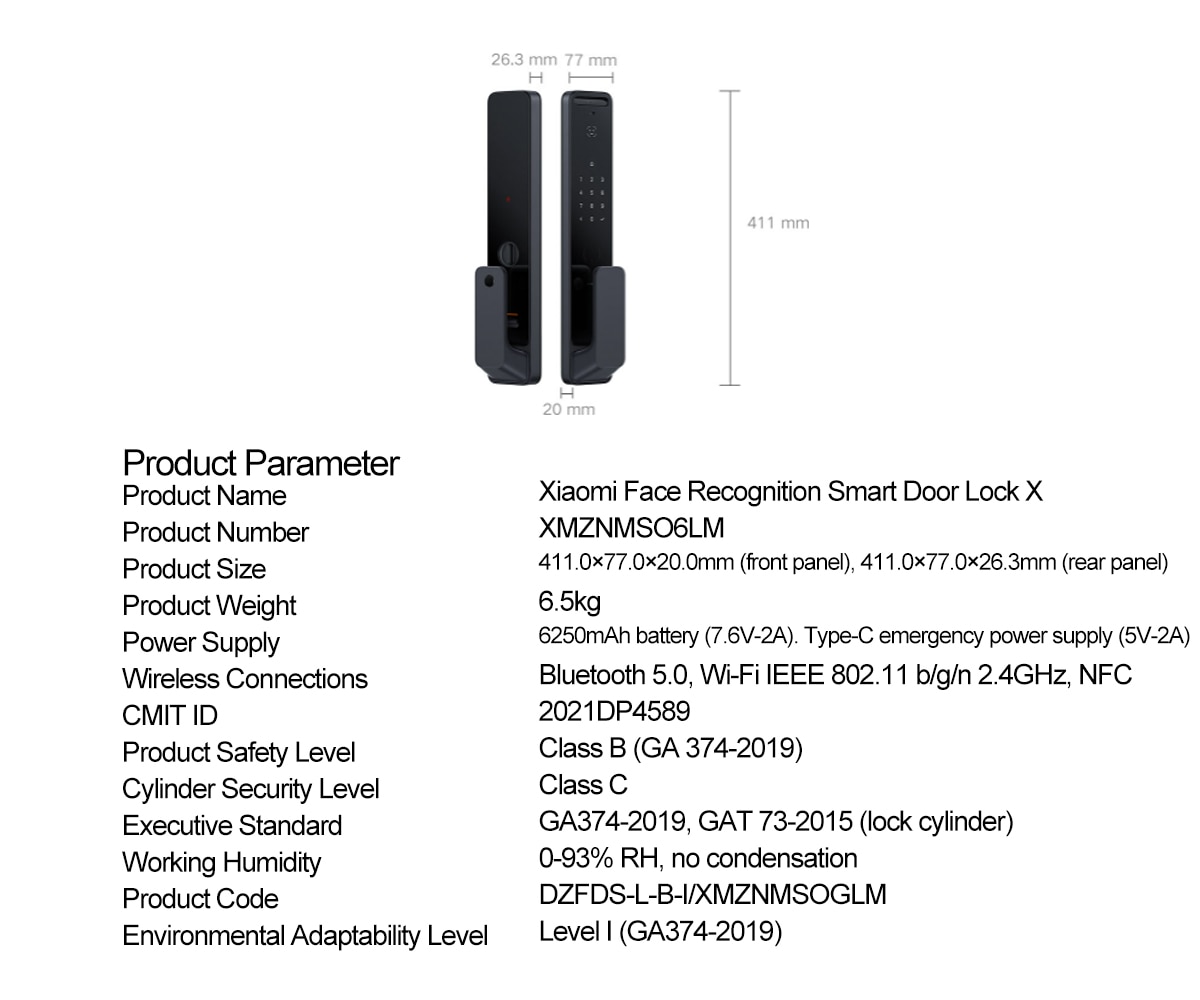 Khoá Thông Minh Xiaomi Smart Door Lock X - Nhận Diện Khuôn Mặt Khoá Thông Minh Xiaomi Smart Door Lock X - Nhận Diện Khuôn Mặt