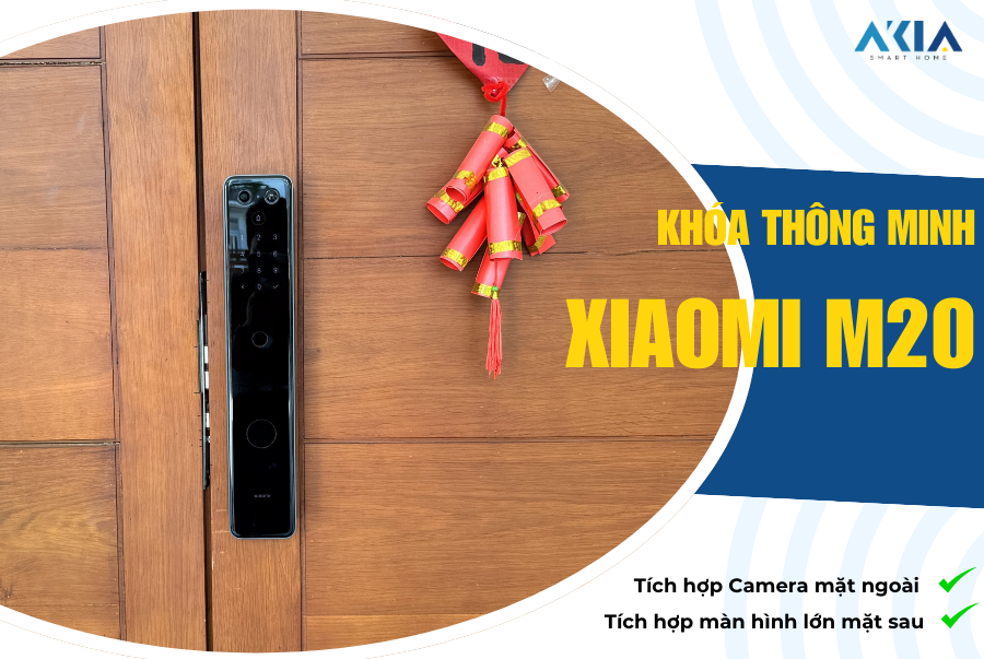 Khóa Cửa Thông Minh Xiaomi M20 Phiên Bản Mắt Mèo Màn Hình Lớn 6 Khóa Thông Minh Xiaomi M20