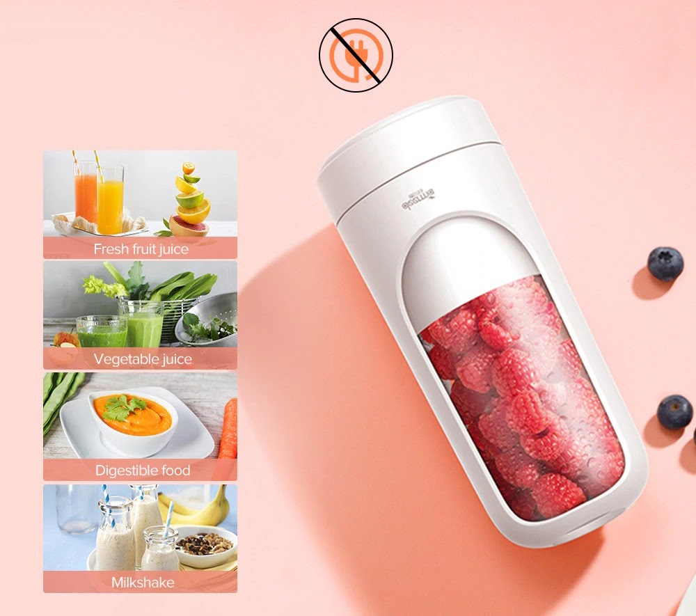 Máy Xay Sinh Tố Cầm Tay Deerma Nu30 Dung Tích 300Ml - Sử Dụng Pin Sạc Cổng Usb Máy Xay Sinh Tố Cầm Tay Deerma Nu30 Dung Tích 300Ml - Sử Dụng Pin Sạc Cổng Usb