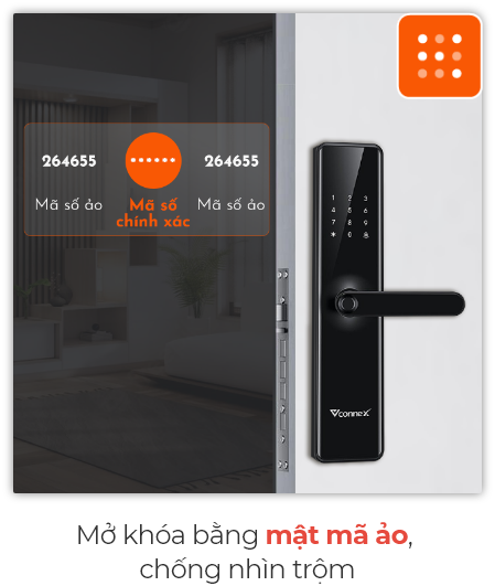 Khoá Vân Tay Thông Minh Vconnex - Cho Cửa Gỗ - Akia Smart Home Khoá Vân Tay Thông Minh Vconnex - Cho Cửa Gỗ - Akia Smart Home