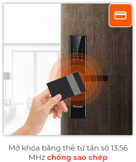Khoá Vân Tay Thông Minh Vconnex - Cho Cửa Gỗ - Akia Smart Home Khoá Vân Tay Thông Minh Vconnex - Cho Cửa Gỗ - Akia Smart Home