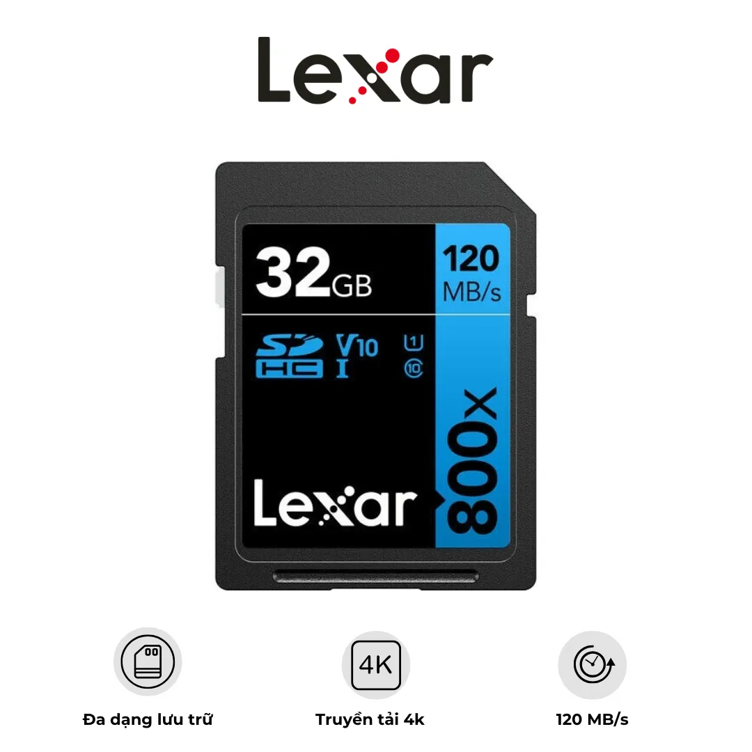 Thẻ nhớ Lexar SDHC High-Performance 800x UHS-I (BLUE Series) | AKIA