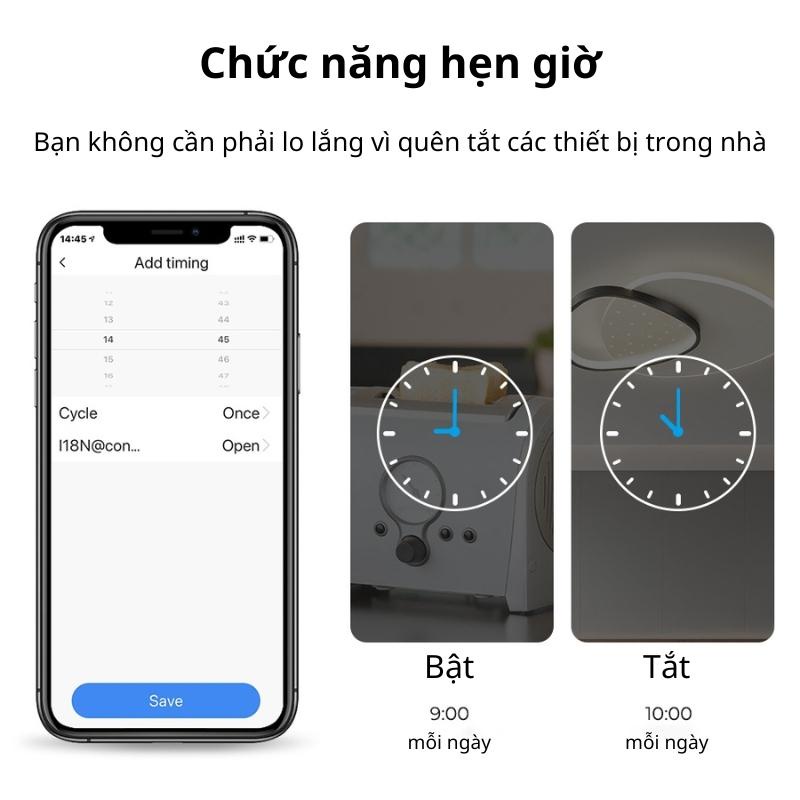 Top 20 Ổ Điện Điều Khiển Từ Xa Đáng Mua Nhất Hiện Nay 55 Chức Năng Hẹn Giờ Giúp Bạn Tự Động Hóa Quy Trình Bật/Tắt Điện Vào Các Khung Giờ Cố Định Mỗi Ngày