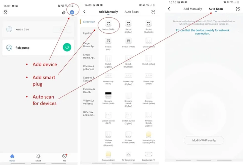 Màn Hình Ứng Dụng Smart Life Khi Bạn Muốn Thêm Thiết Bị